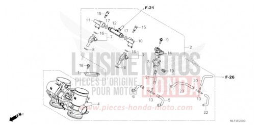 CORPS DE PAPILLON NT1100DN de 2022